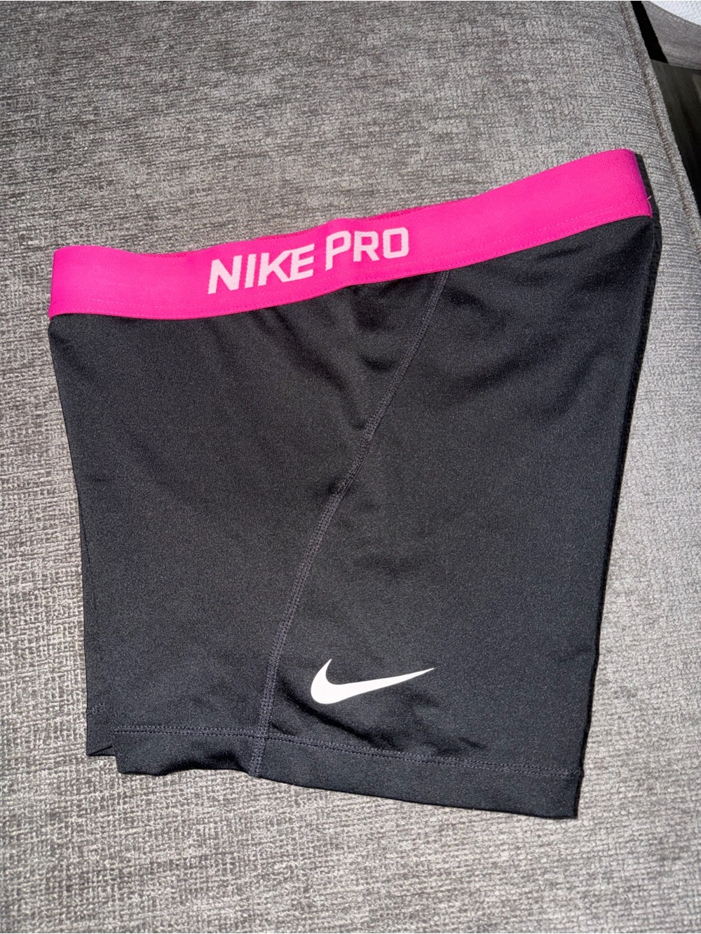 Nike Pro Women's Black Spandex with Pink Waistband